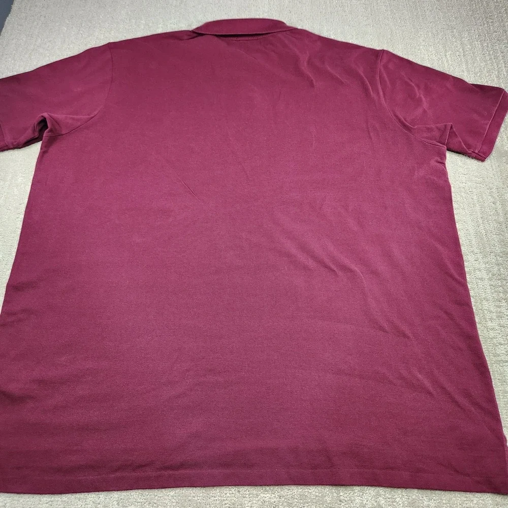 Polo Ralph Lauren Shirt Men 4XLT Iconic‎ Mesh Polo Cotton Red Wealth Luxury Pony